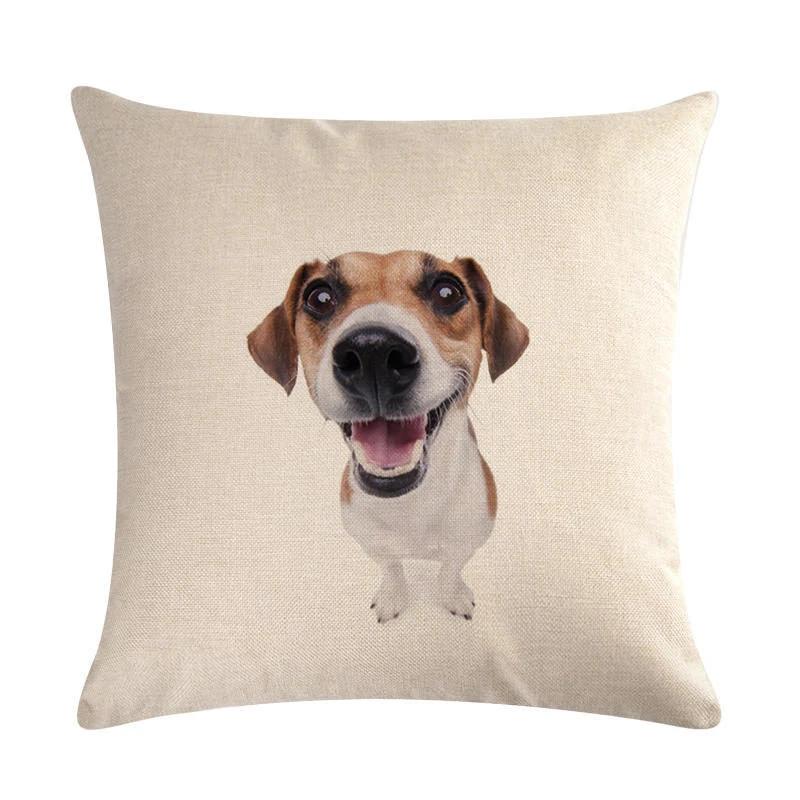 Mops Haustier Hund Muster Baumwolle Leinen Überwurf Kissen Kissenbezug Auto Haus Sofa Bett Dekorative Kissenhülle Funda Cojin