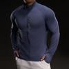 New Quick-drying Ice Silk Long-sleeved T-shirt Men's Casual Sports Elastic Fitness Outdoor T-shirt Top Men