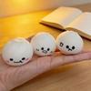3Pcs Cartoon Expression Steamed Bun Toy Stress Relief Slow Rising Dumpling Squeeze Sensory Toy Soft Stress Ball Simulated Dough Ball Fidget Toy