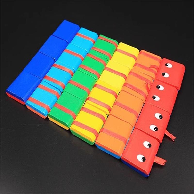 Infinite Flip Folding Wooden Snake Wooden Jacobs Ladder Toys Jacobs Ladder Fidget Classic Toy For Kids Kindergarten Puzzle Toys