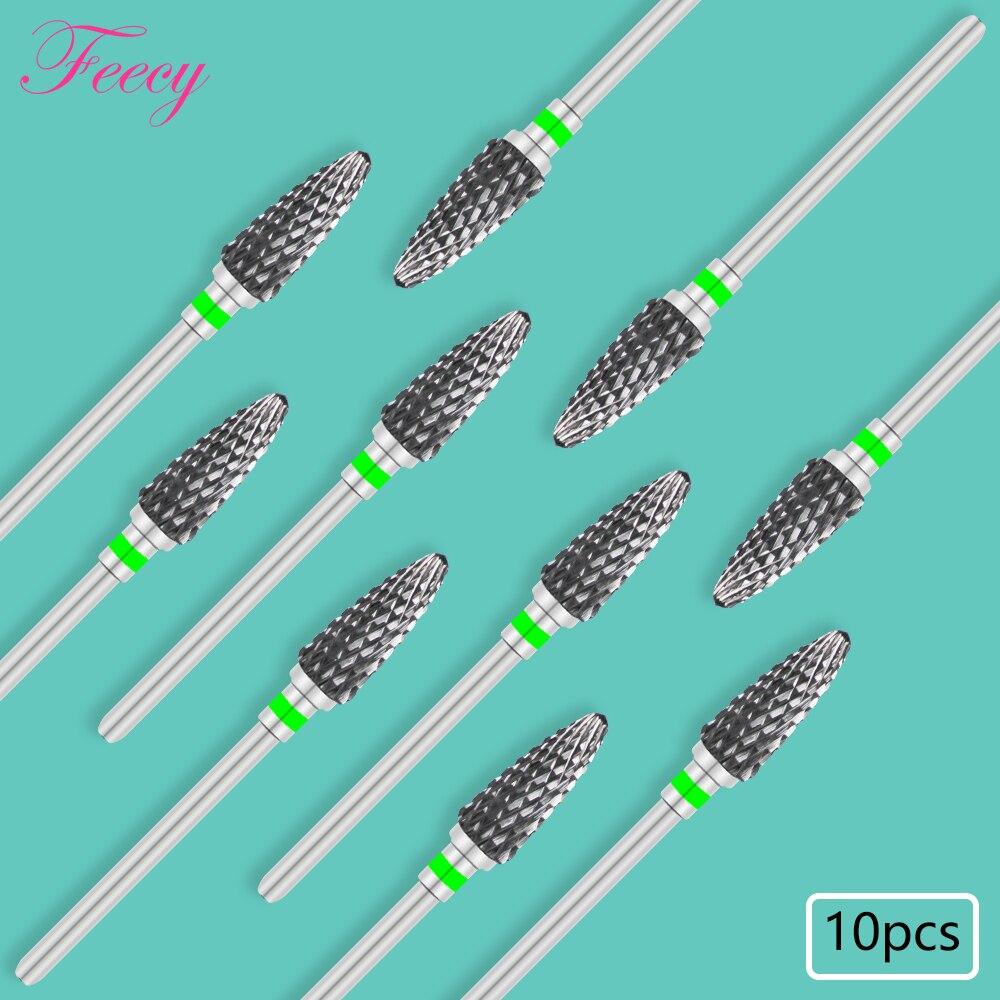 10PCS Milling Cutter For Manicure Set Ceramic Nail Drill Bits Cutters for Removing Gel Varnish Manicure Machine Accessories Mill