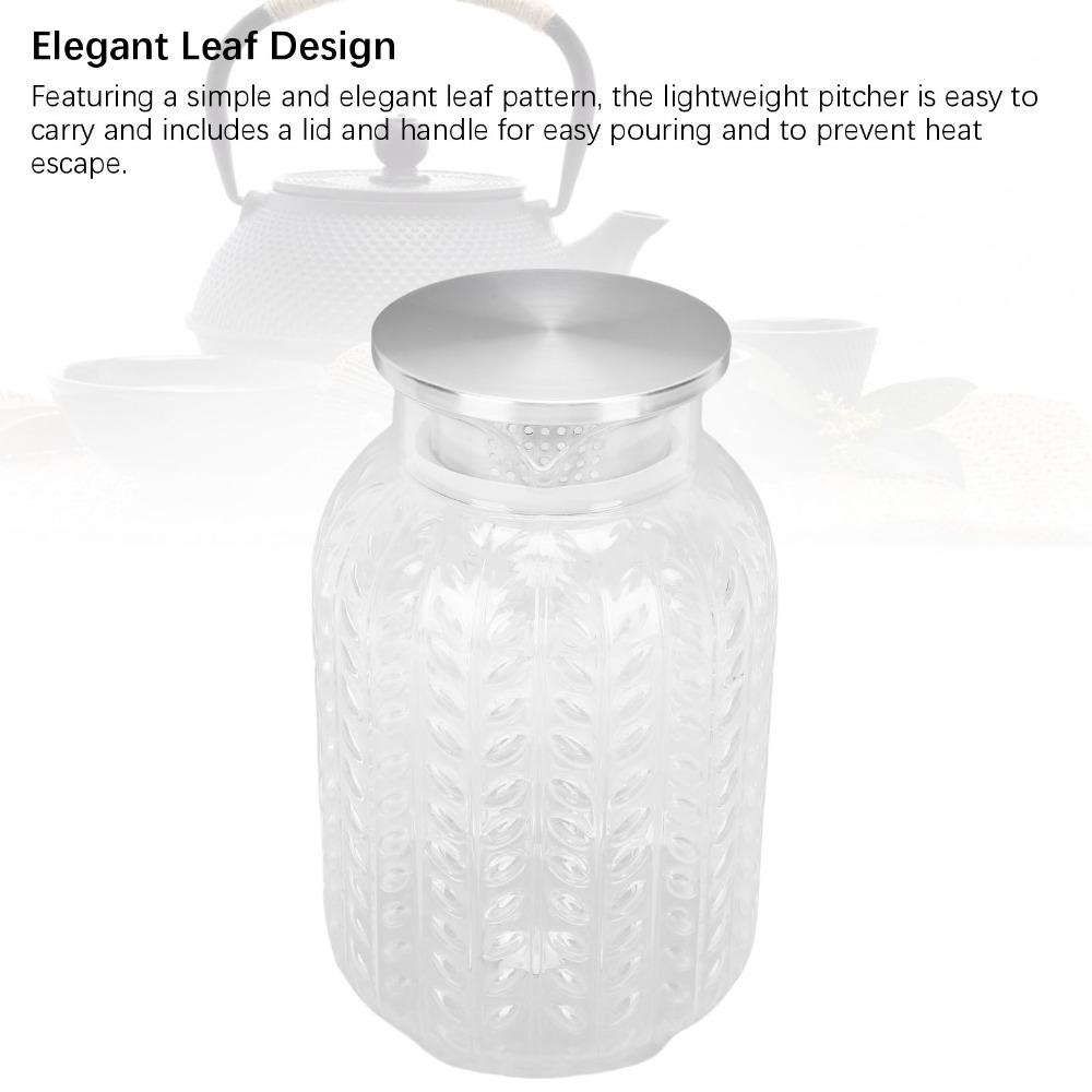 1.8L Capacity Clear Beverage Pitcher Heat Proof Heat Proof Pitcher For Beverage Service