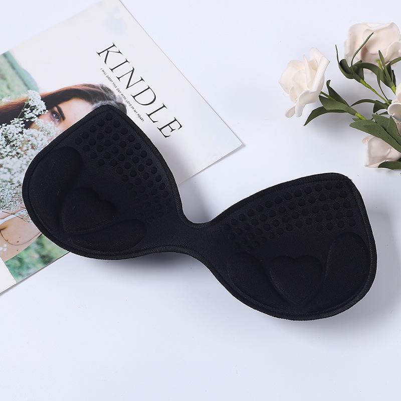 4cm Latex Breast Pads U-Shaped Underwear Vest with Sponge Inserts - Breathable Women's Bra