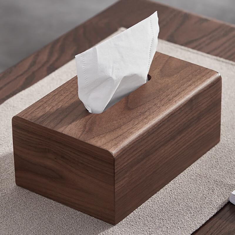 Tömör fekete diófa szövetdoboz