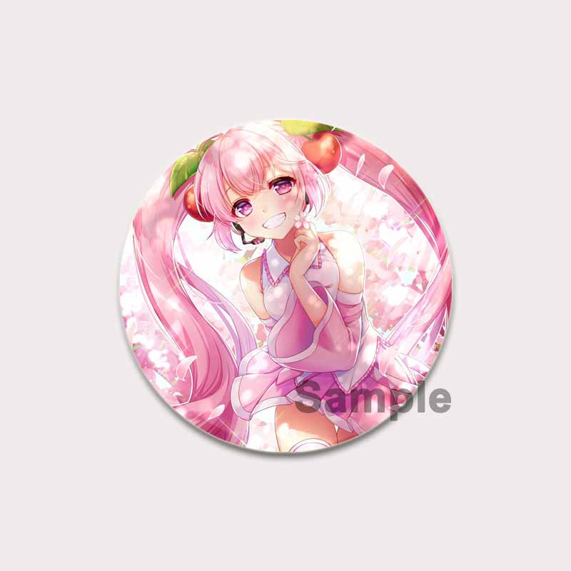 

32/44/58 мм музыкальная игра розовая брошь Мику булавки мультяшный косплей значок для рюкзака шляпа декор ювелирные изделия аксессуар ручной работы пуговица булавка подарки 32mm