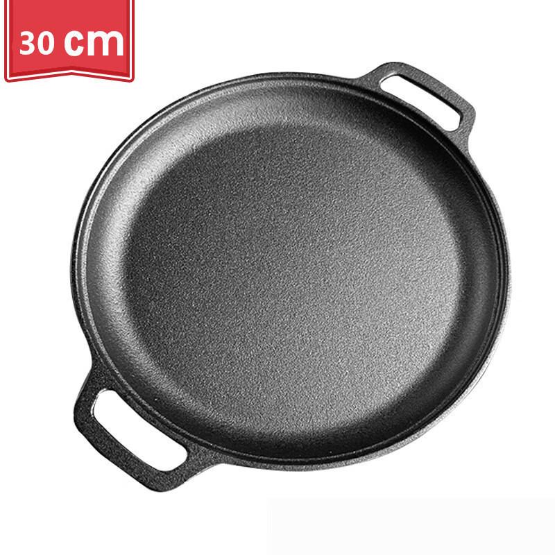 Wutuo Cast Iron Non-Stick Pancake Griddle with Glass Lid