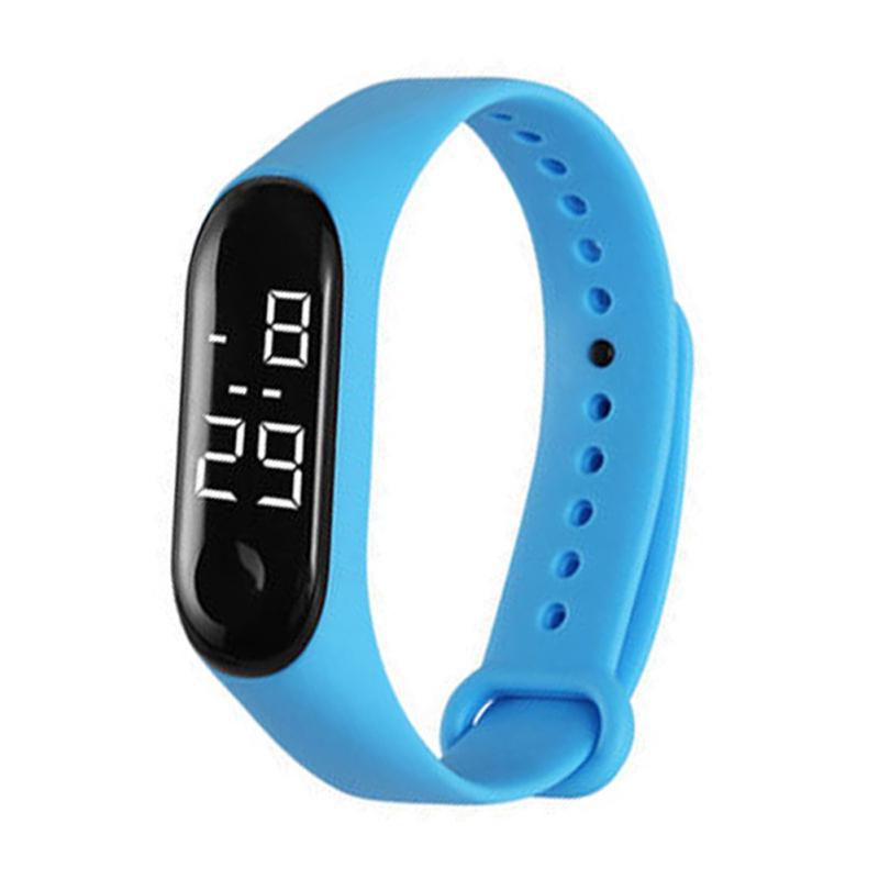 Vattentät Sportklocka Lättviktig LED Pekskärm Digital Klocka