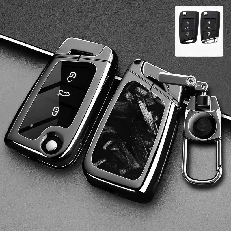 Premium Zinc Alloy Key Cover Case for Volkswagen ID.4/Tiguan L/TuZhong 06/Lamando L/Touareg Pro/Sagitar L (2026) - Key Fob Shell