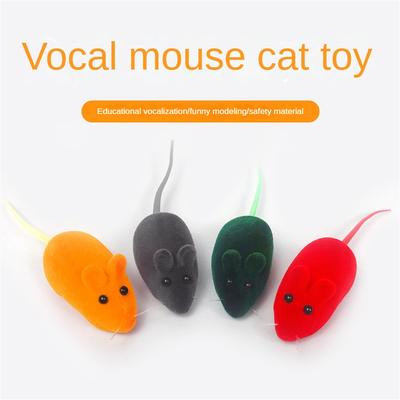 Fun Cat Toy Clear Voice Unique Sound Effects Durable Materials Popular Choice Portable Size Necessity Flocking Mouse Toy Mouse
