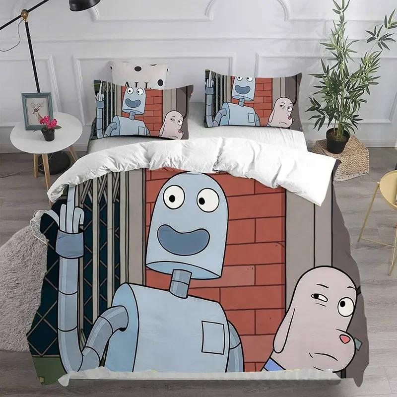 Cartoon Robot Dreams Bedding Sets Comforter Quilt Duvet Cover Pillowcase Kids Adult Size Home Textiles Soft Comfortable