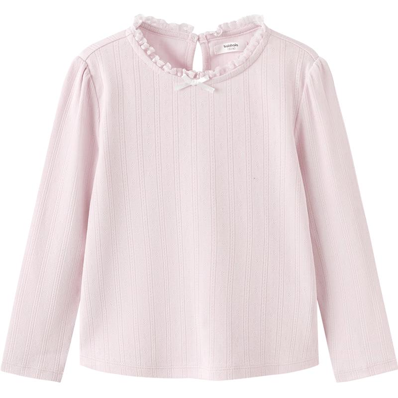Balabala Girls' Floral Print Long-Sleeve T-Shirt