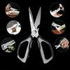 Ergonomic Handle Barbecue Shears Heavy-duty Kitchen Scissor Durable Bottle Opener  Fish