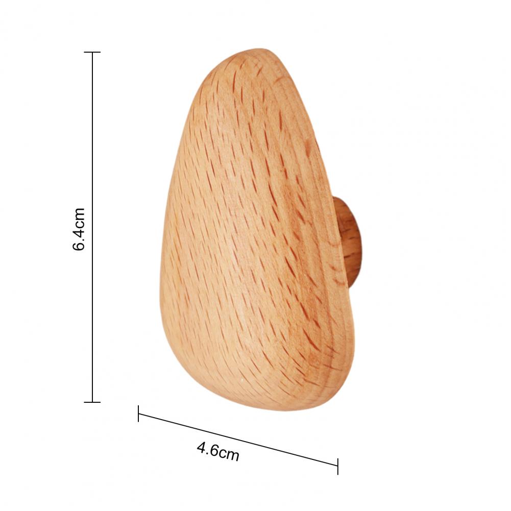 Wooden Hook Organizer High-quality Beech Wood Hook Walnut Hanging Hanger Bathroom Wall Hook for Clothes Coats