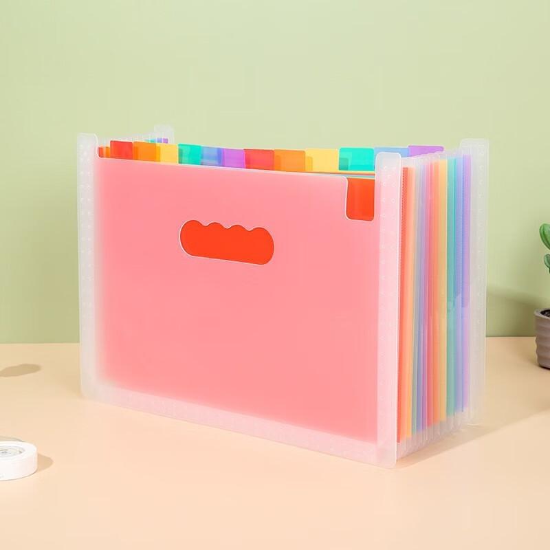 Fumaide A4 Multi-compartment Rainbow Accordion Folder