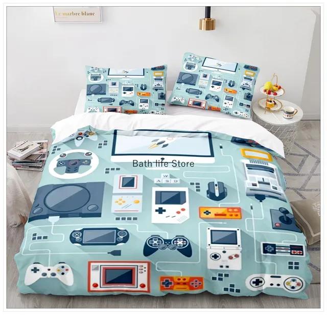 Fashion Game Controller Bedding Set Queen Size Duvet Cover Set Creative Black Comforter Bed Cover Set 2/3pcs Home Textile 3D