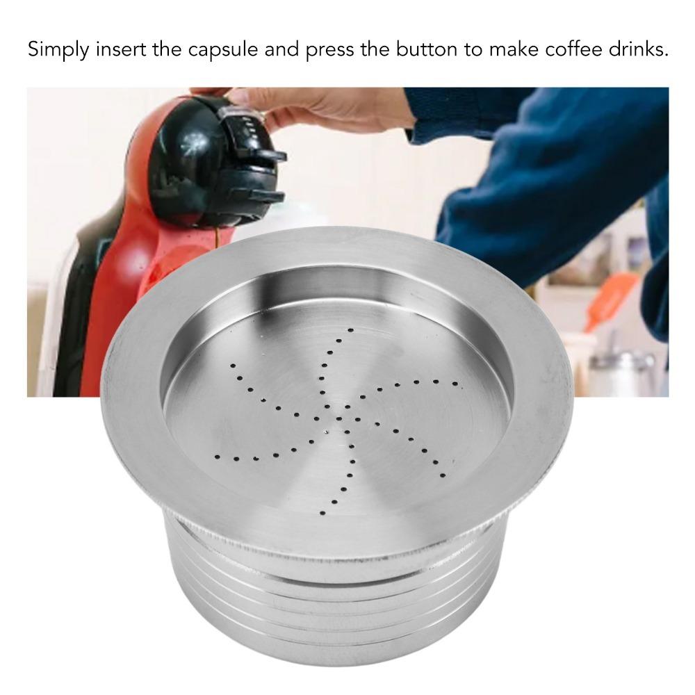 With Spoon Reusable Coffee Capsule Easy Operation Refillable Coffee Capsule  Home Coffee Brewing
