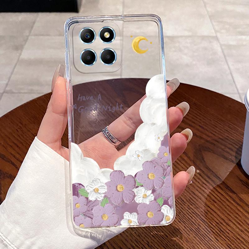 Gele-Hülle für Honor X6 4G/X6S 4G/70 Lite/Play 30M/Honor X8 5G Klare Silikon-Weiche-TPU-Rückabdeckung Niedliche Katzen-Schutzhülle