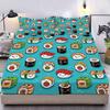 Delicious Burger Pattern Sheet Three-Piece Digital Printed Sheet Bedding Set Adult Children
