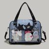 Star Decoration Shoulder Ita Bag Denim Y2K Anime Display Bag Goth Transparent Pocket  Daily