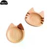 Mini Cat Shape Dish Japanese Style Cartoon Sauce Dish Creative Wooden Flavoring Sushi Mustard Plate Soy Tray
