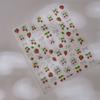 1 Sheet Chic Self Adhesive Manicure Decal Lovely Red Fruit Strawberry Bowknot 5D Nail Art Stickers Diy Accessories