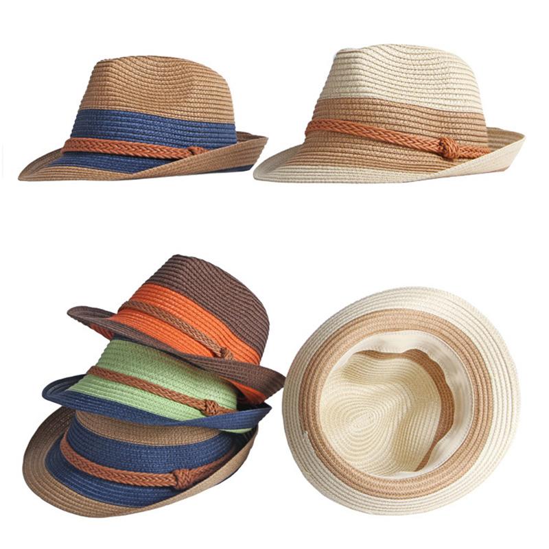 Cappello di Paglia Estivo Genitore-Figlio Fedore Pieghevoli Cappello da Sole Parasole da Uomo Cappello da Spiaggia da Donna Cappello a Cilindro per Bambini Piccolo Cappello a Cilindro