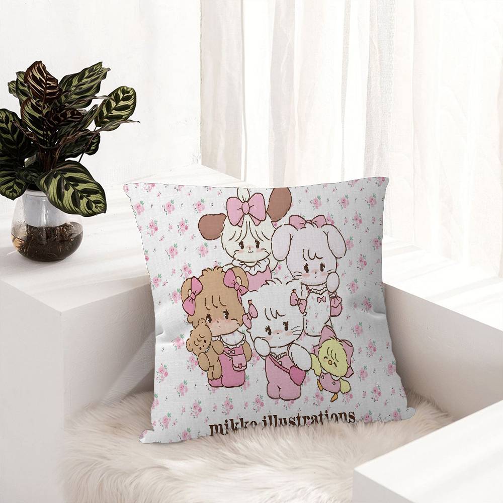 

Cute Cartoon M-Mikko Cat Office Cushion Pillowcase Car Cushion Cover45X45CM Lumbar Pillowcase Sofa Pillowcover 30cmx30cm
