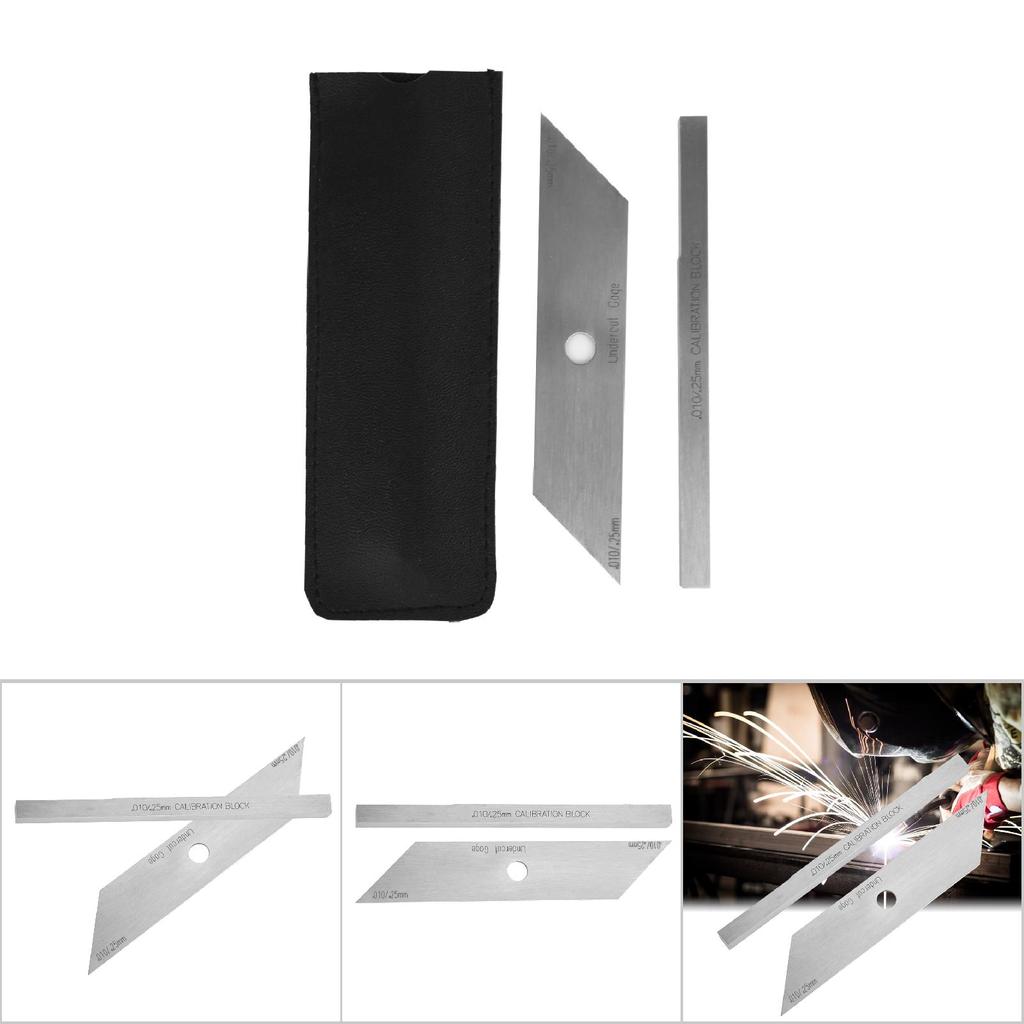 2 Pcs Undercut Gage Accurate Welding Gauge Inspection Stainless Steel Gage and Calibration Block