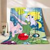Pokemon Jirachi Cartoon Flannel Fluffy Blanket for Home Bedroom Bed Sofa Office Children Cover Adult Soft Blanket Baby Cute Gift