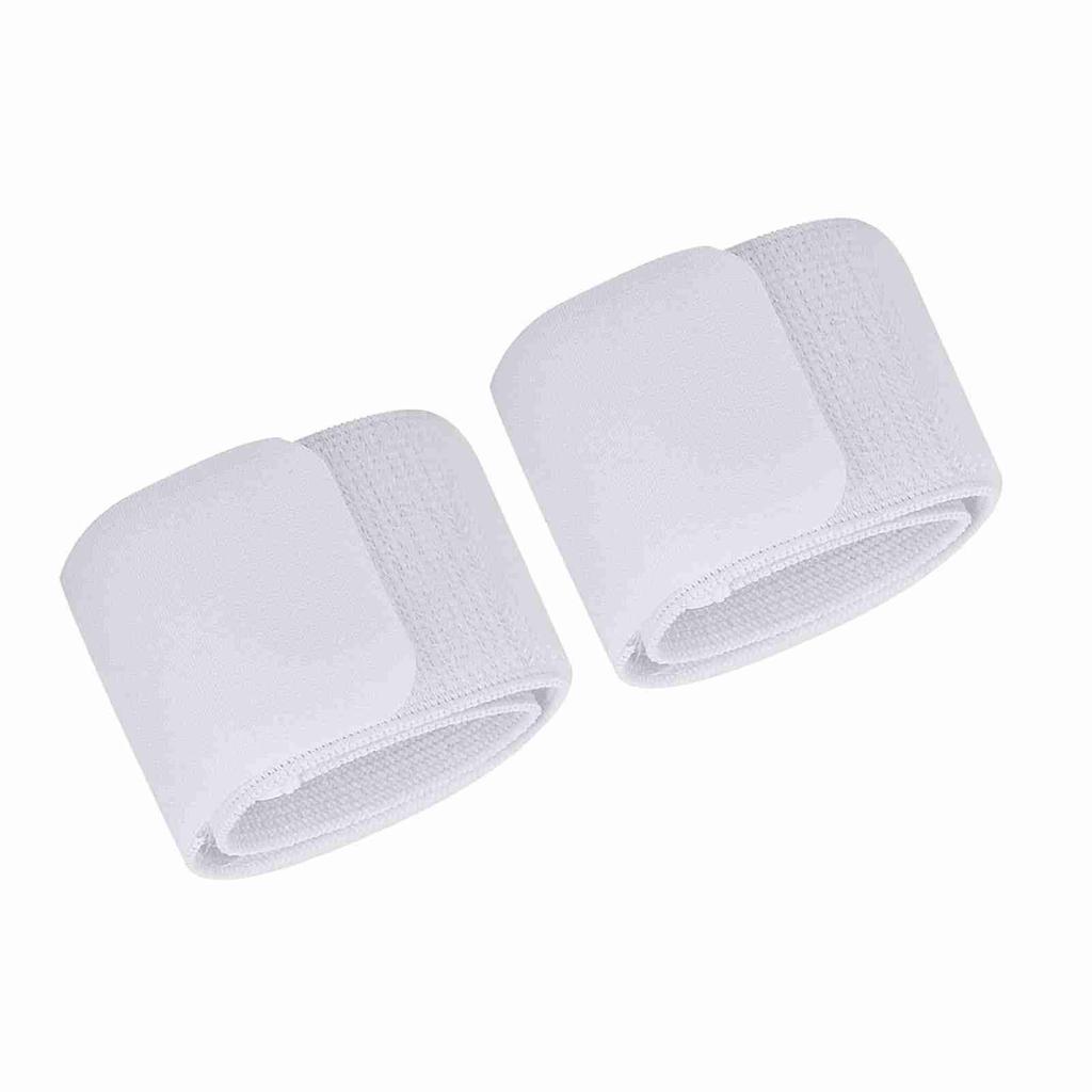Soccer Shin Guard Fixed Bandage Tape Fastener Shinguard   Elastic Sports Strap(White)