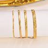 Herringbone Snake Chain Bracelet For Women ,18k Gold Plated Link Adjustable Stainless Steel Width 2/3/4mm