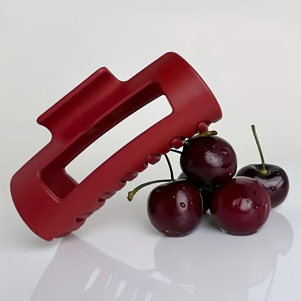 1pc Non-Slip Shark Hair Clips - Heavy-Duty Hold Hair Clamps with Serrated Grip, Multi-Color (White/Black/Red/Brown/Tan) for Braids, Ponytails, Buns