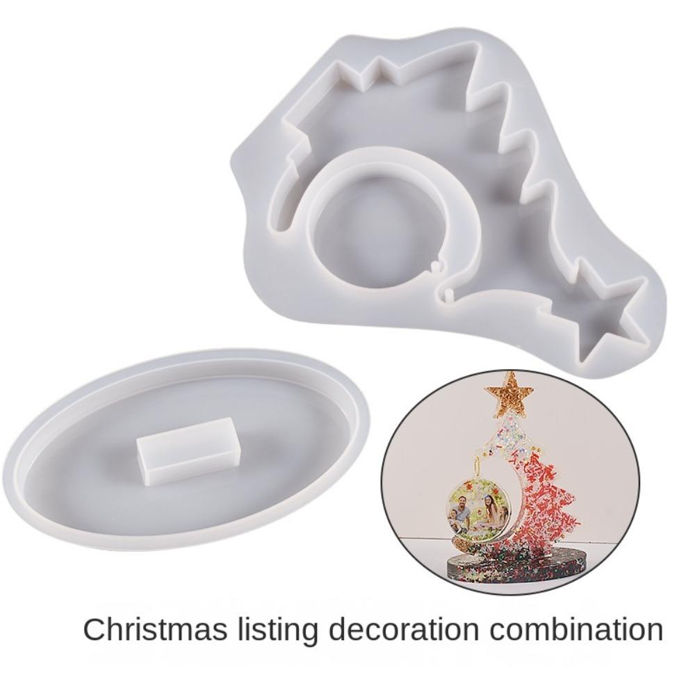 

Silicone Christmas Tree Frame Mold Gift Making Photo Frame Craft Christmas S Day