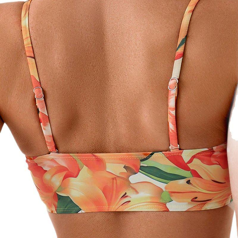 2025 European & American Sexy Print Split Bikini Set Women's Swimwear