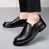 2025 autumn new soft leather men's shoes breathable business dress leather shoes men's trend versatile round head casual shoes men