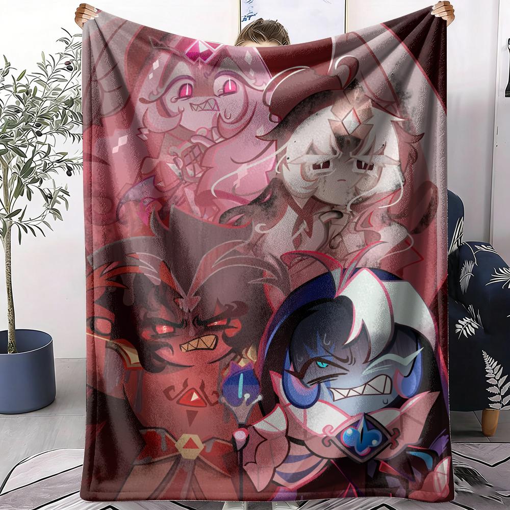 

C-cookie Run Kingdom Throw Summer Lightweight Flannel Blanket Soft Breathable AC Throw for Sofa Bed Travel Cozy Nap 75cmx90cm