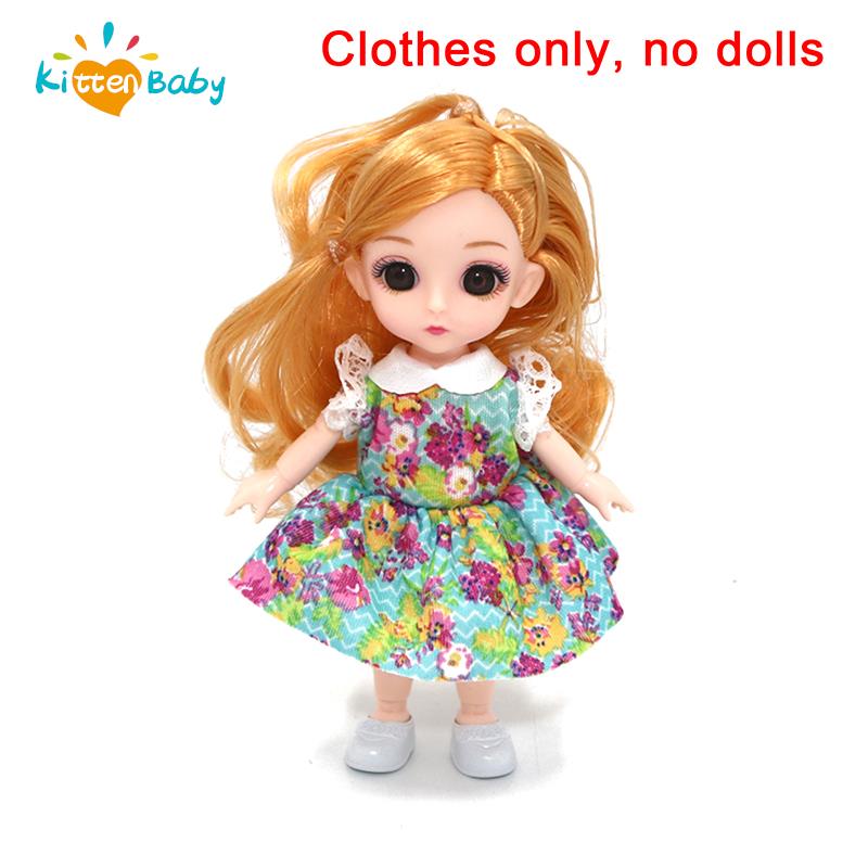BJD 16CM Doll 13 Movable Joints Casual Fashion Princess Clothes Suit Accessories Nude Decoration Multicolor Hair Girl Gift Toy