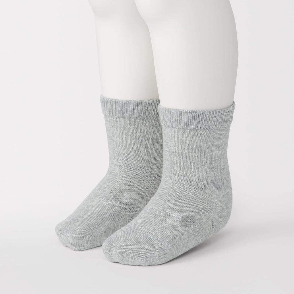 MUJI Baby Socks of Unisex Baby DAM44A5A Sizes Right-Angle (Set 3) Blue, 11-15cm