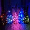 Solar Powered 10LED 20LED Wine Bottle Lights Cork Shape Fairy Lights Garland Christmas Light Copper Wire Home Room Decor Lamp