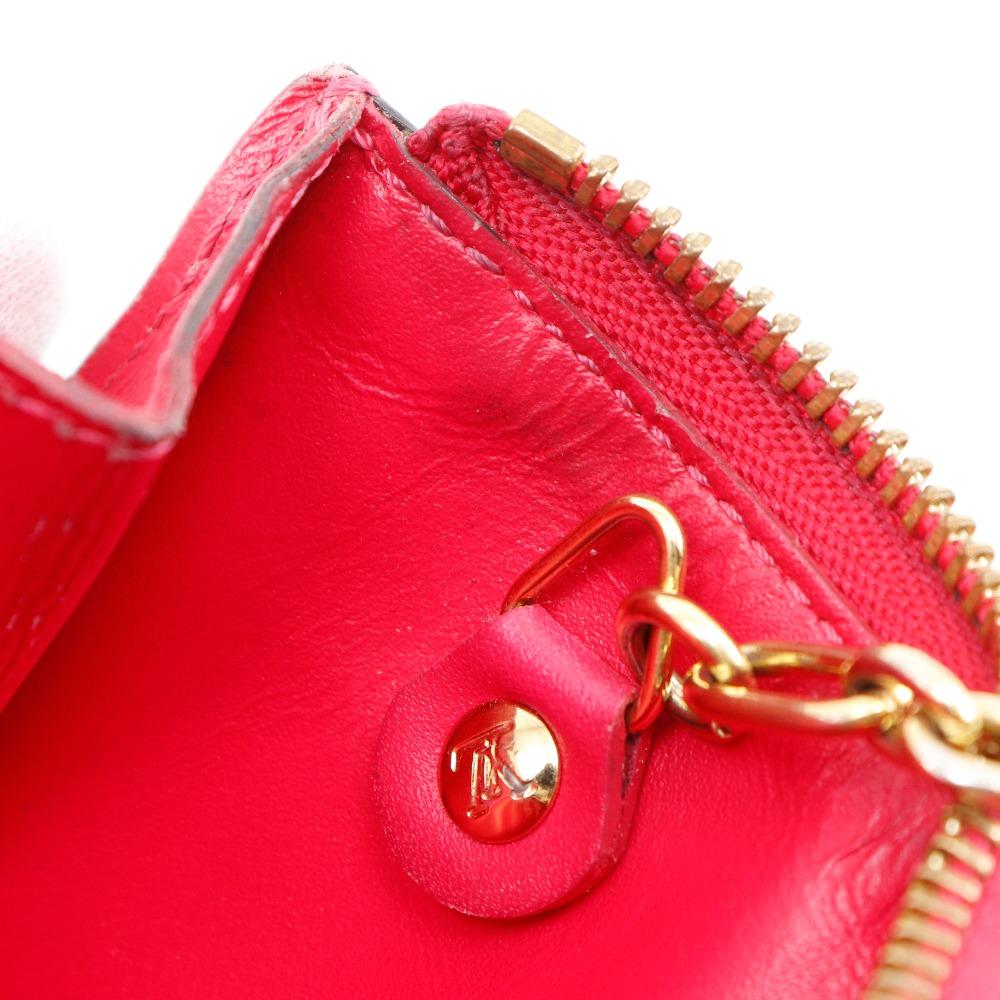 Louis Vuitton Pochette Cle NM Coin Purse M90312 Hot Pink Pink Monogram Vernis Women Used