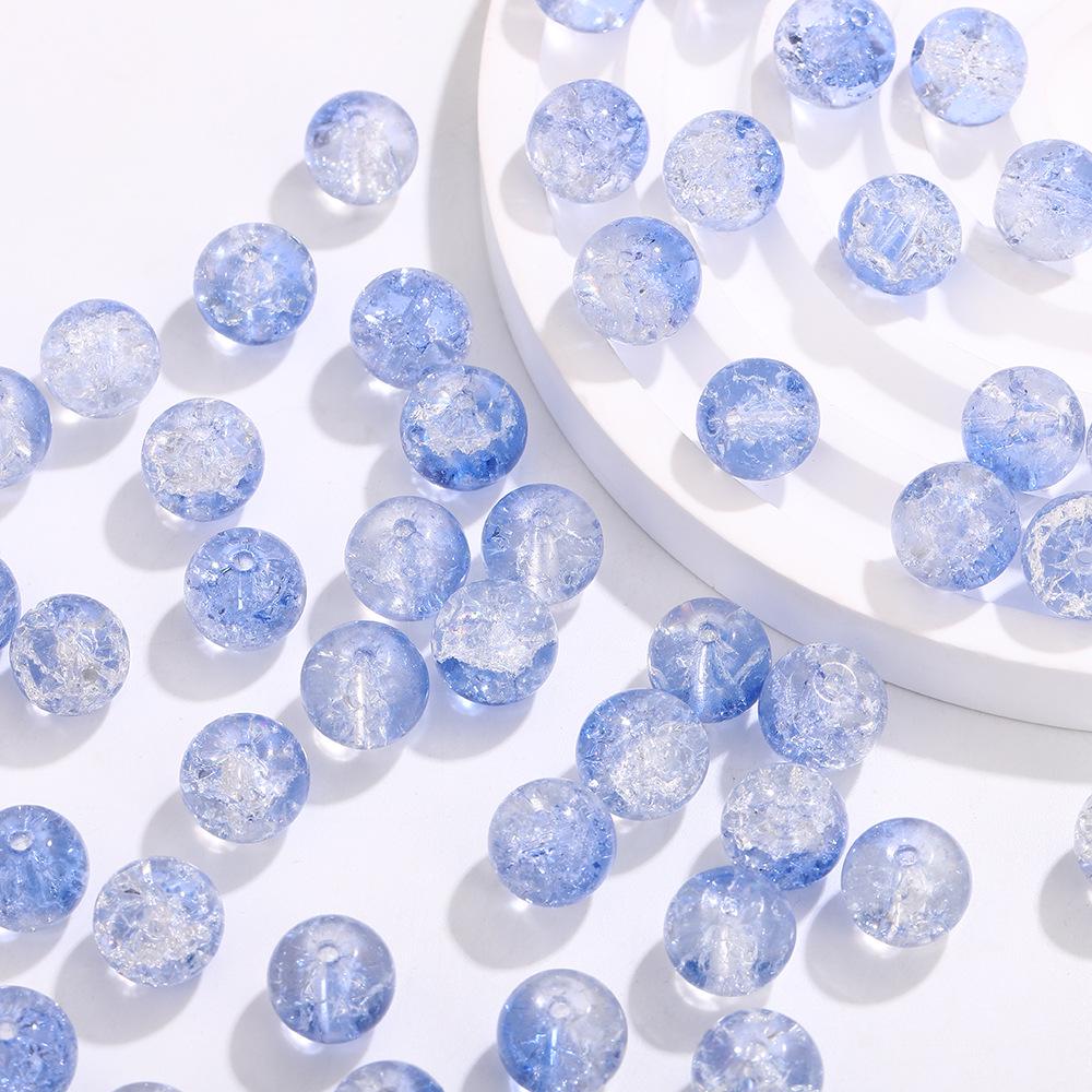 10mm Zweifarbige Crackle-Glasperlen für DIY Armbänder und Halsketten im antiken Stil