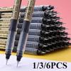 1/3/6PCS Needle Type Gel Pens Straight Liquid Ballpoint Pen Kawaii Stationery School Office Supplies Writing