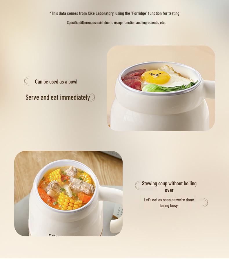 Sico Multifunctional Portable Electric Stew and Milk Warmer Cup - Compact Travel Insulation and Boiling Cup