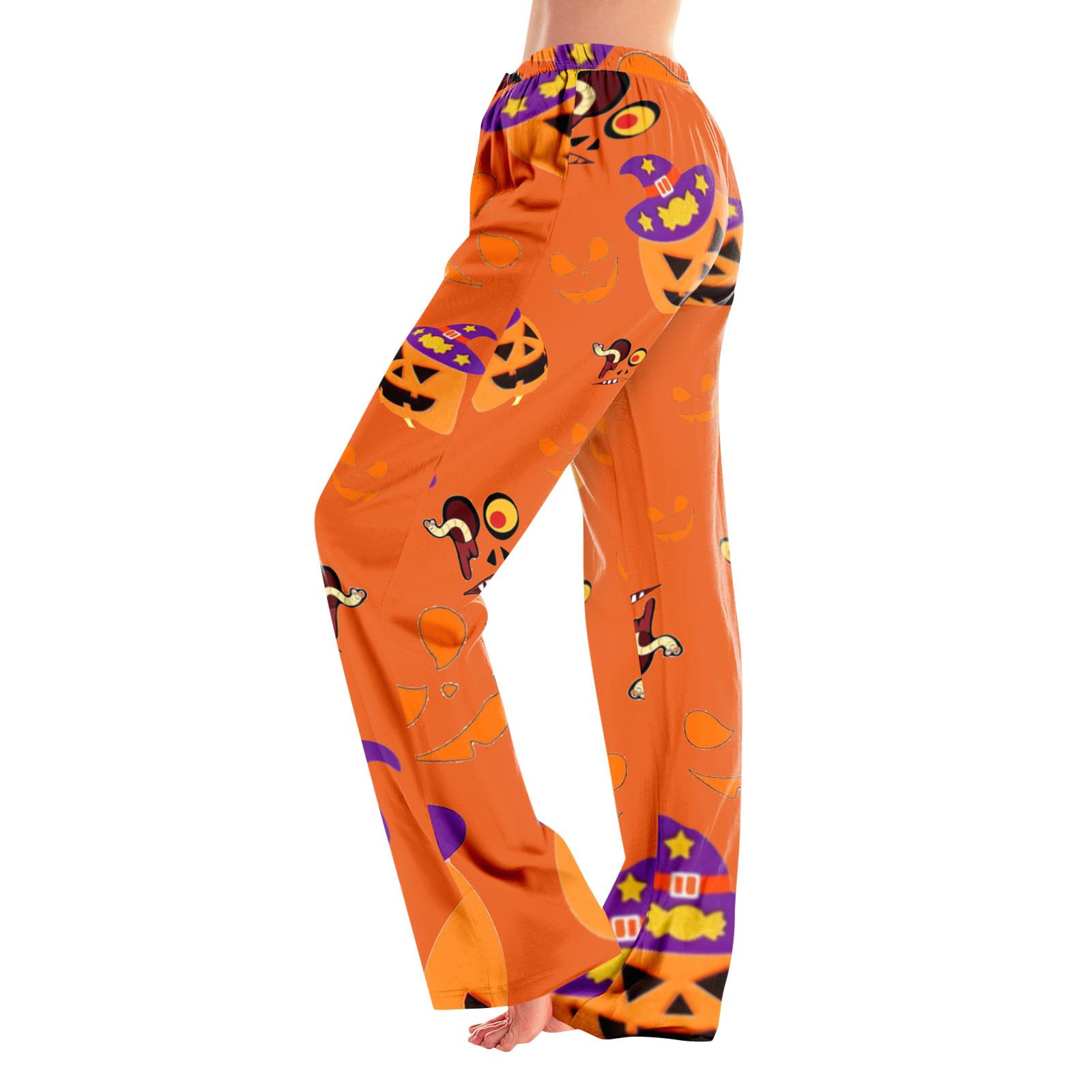 

Anime Pajama Pants Sleepwear Casual Drawstring Elastic Waist Pants Comfy Straight Yoga Loose Trousers M шафрановий