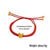 Long-lasting Sand Gold Zodiac Red Rope Bracelet - Chinese Style Couples & Besties Dragon Year Accessory