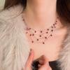 Multi Layer Water Drop Shining Choker Fashion Rhinestone Jewelry Crystal Tassel Necklace  Banquet