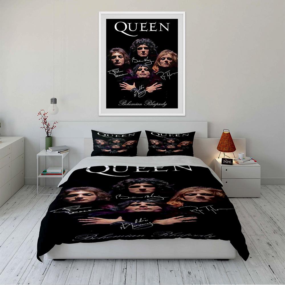 Queen Band Bohemian Rhapsody Bedding Set Bedding set (1 duvet cover, 2 pillowcases, duvet not included)