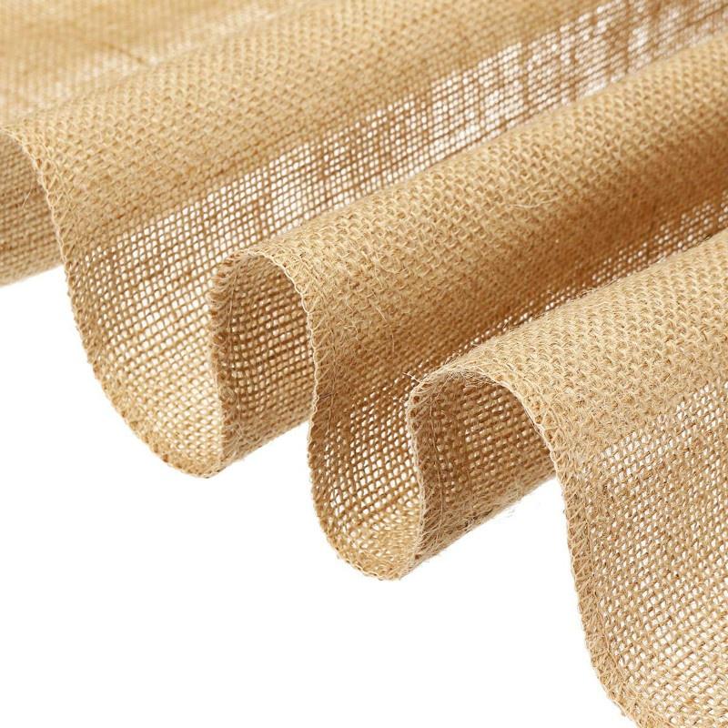 10 M * 30 Cm Natural Yellow Linen Ribbon Wedding Party Chair with Retro Home Decorations