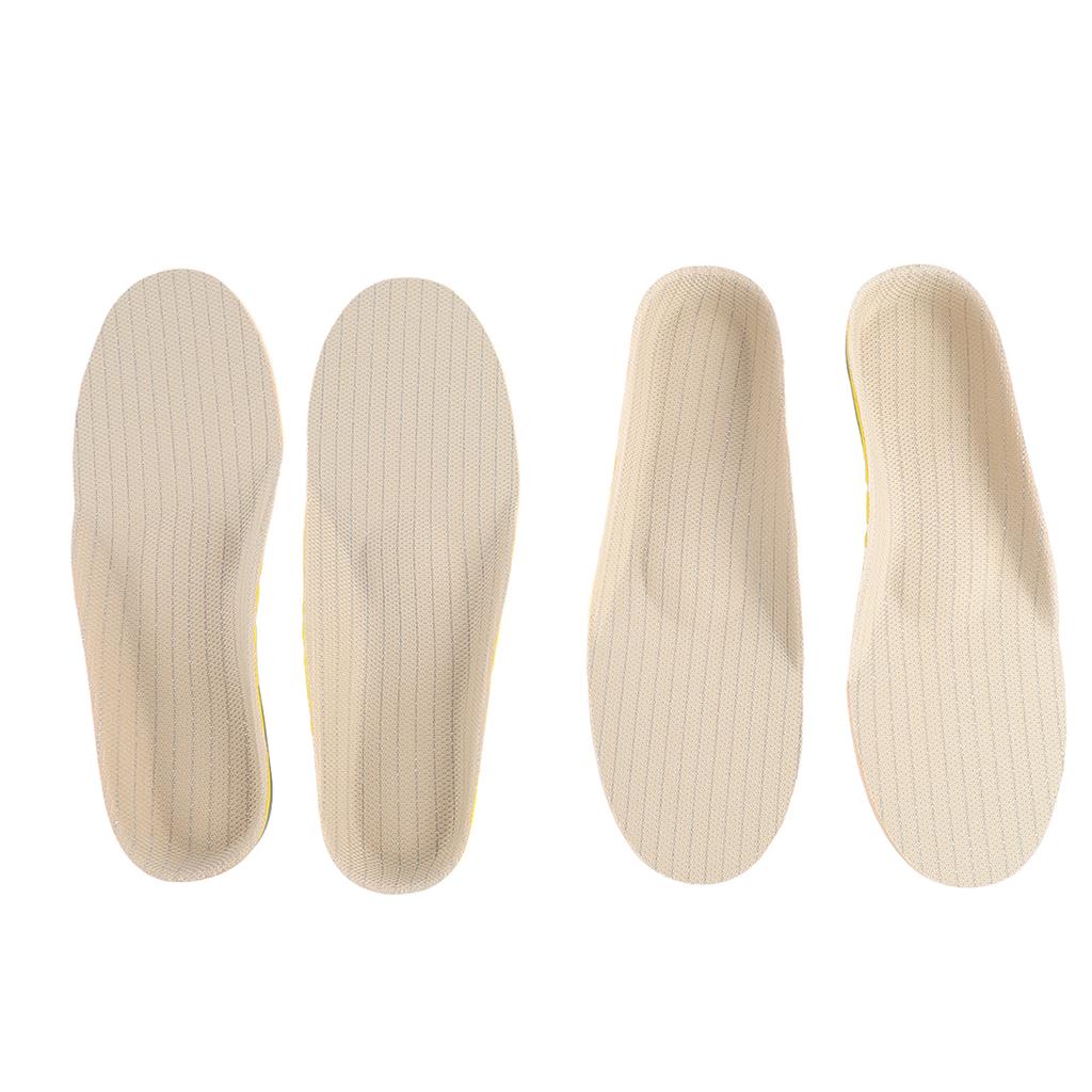 2 Pairs Shoe Insoles Light Weight Breathable Shoe Pads Flat Feet Correction EVA Soles Relief
