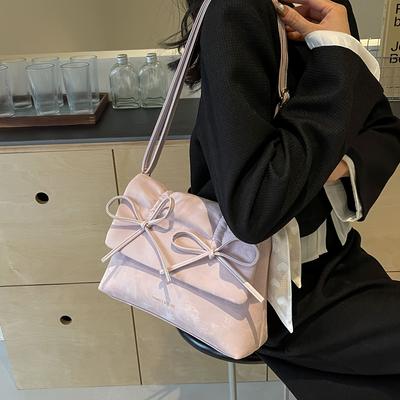 Słodka torebka typu crossbody z kokardą, słodka torebka na ramię, modna damska torebka i portmonetka